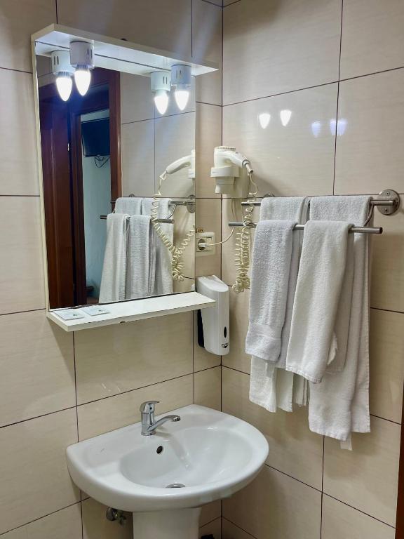 Koupelna v ubytování Hotel Lucy Star