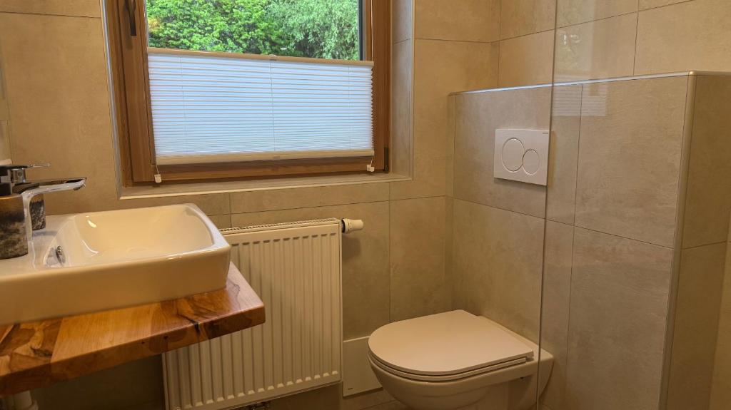 Koupelna v ubytování Landhaus Königsreiner