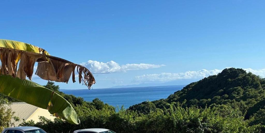 a view of the ocean from the top of a hill at T2 LUXURY - Close to beaches in Le Gosier