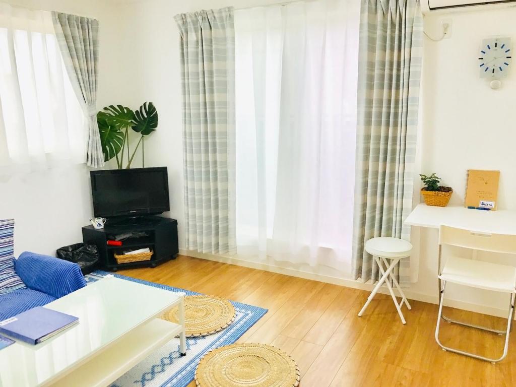 TV a/nebo společenská místnost v ubytování Guesthouse IKETA