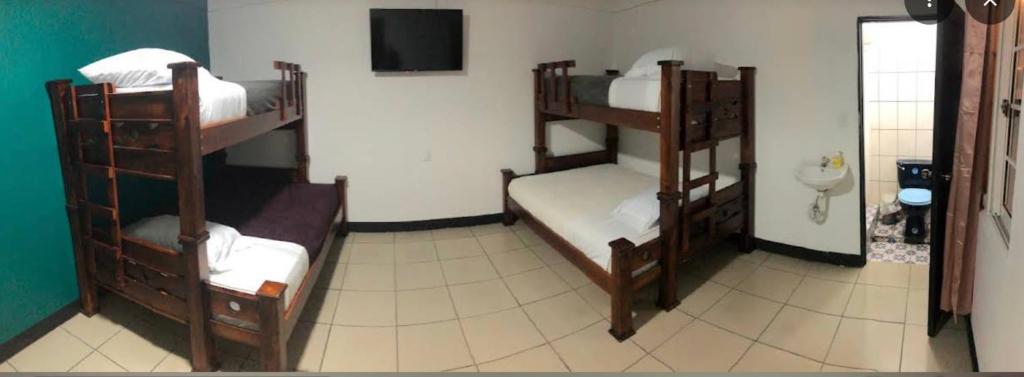 Postel nebo postele na pokoji v ubytování Mia cabinas