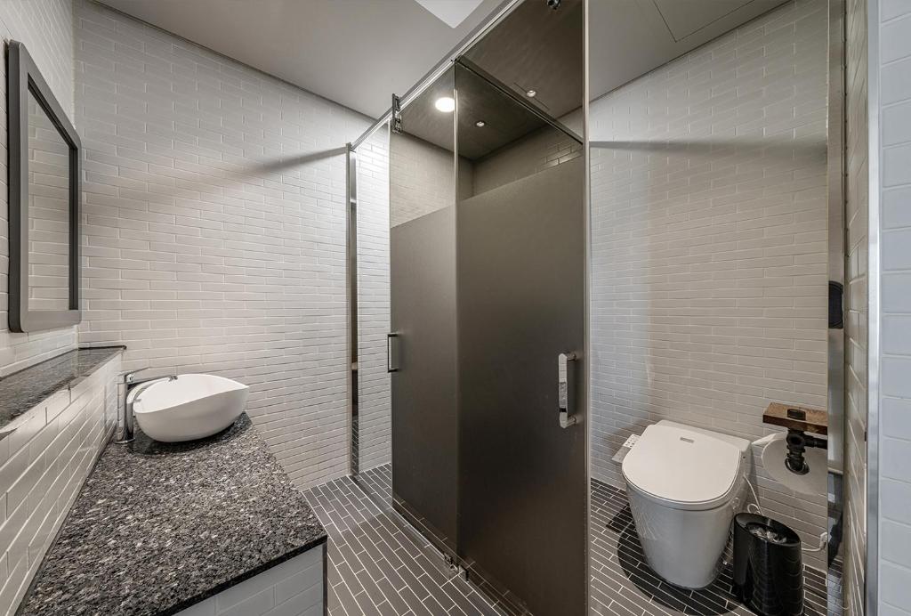 Koupelna v ubytování Daynice hotel
