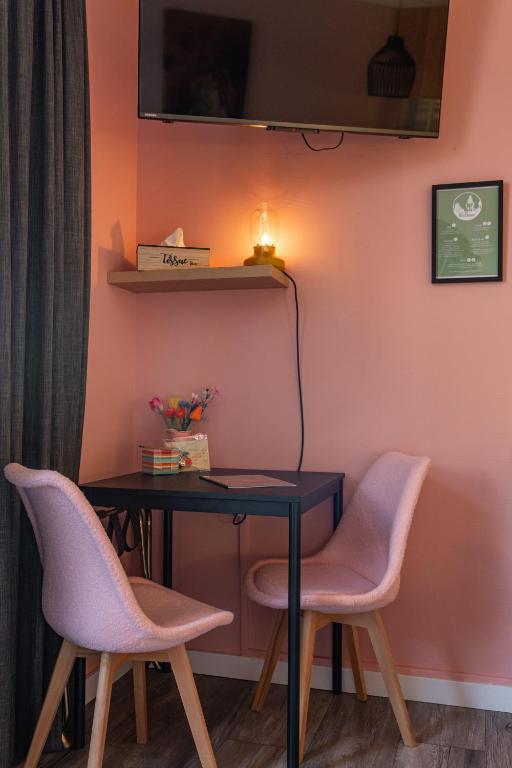 TV a/nebo společenská místnost v ubytování B&B Het Gelders Buitenleven