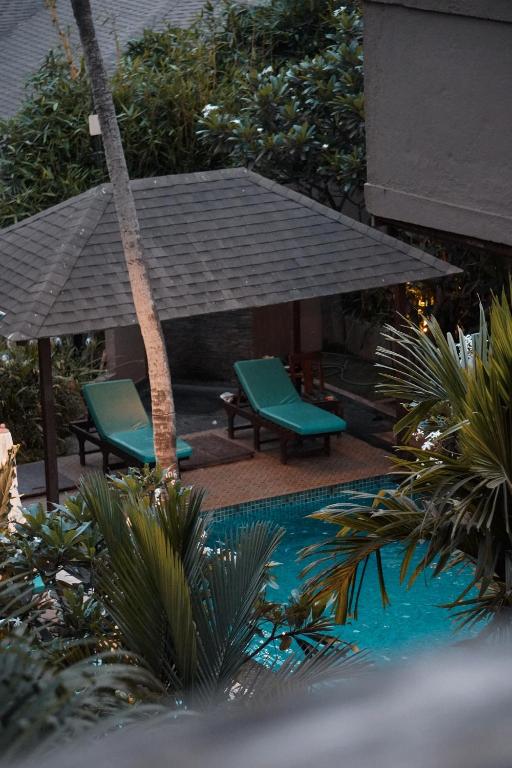 Bazén v ubytování Riva Beach Resort nebo v jeho okolí
