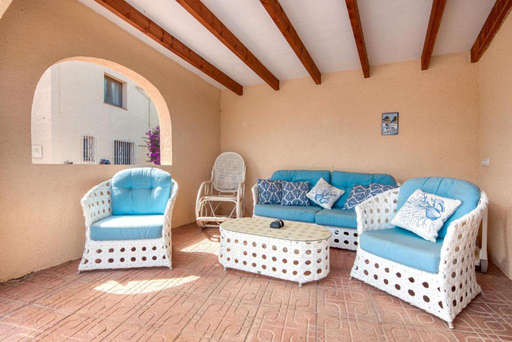 Posezení v ubytování Villa Shalimar Moraira