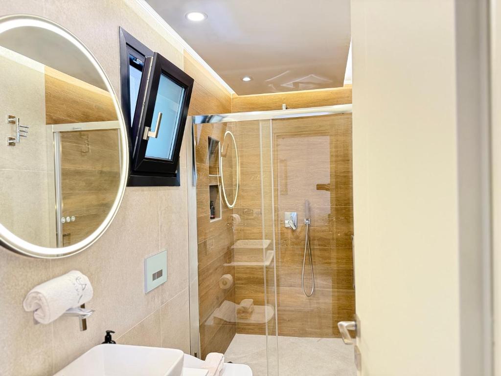 Koupelna v ubytování Malka Premium Suites