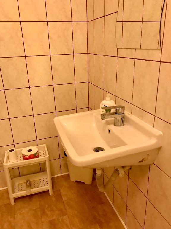 Koupelna v ubytování Vinařský dům Sedlec