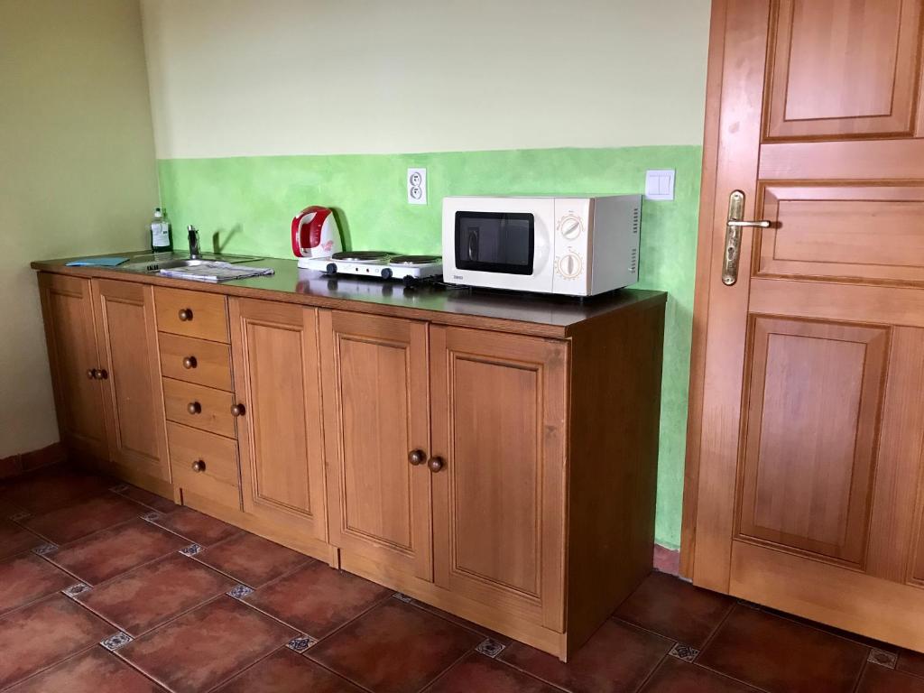 Kuchyň nebo kuchyňský kout v ubytování Vinařský dům Sedlec