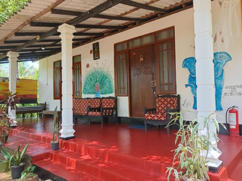 Posezení v ubytování Sky Villa Sigiriya