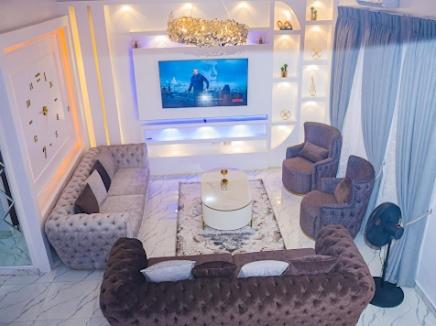 Posezení v ubytování Lekki 3 Bedrooms Furnished Home Ensuite Stylish & Comfortable