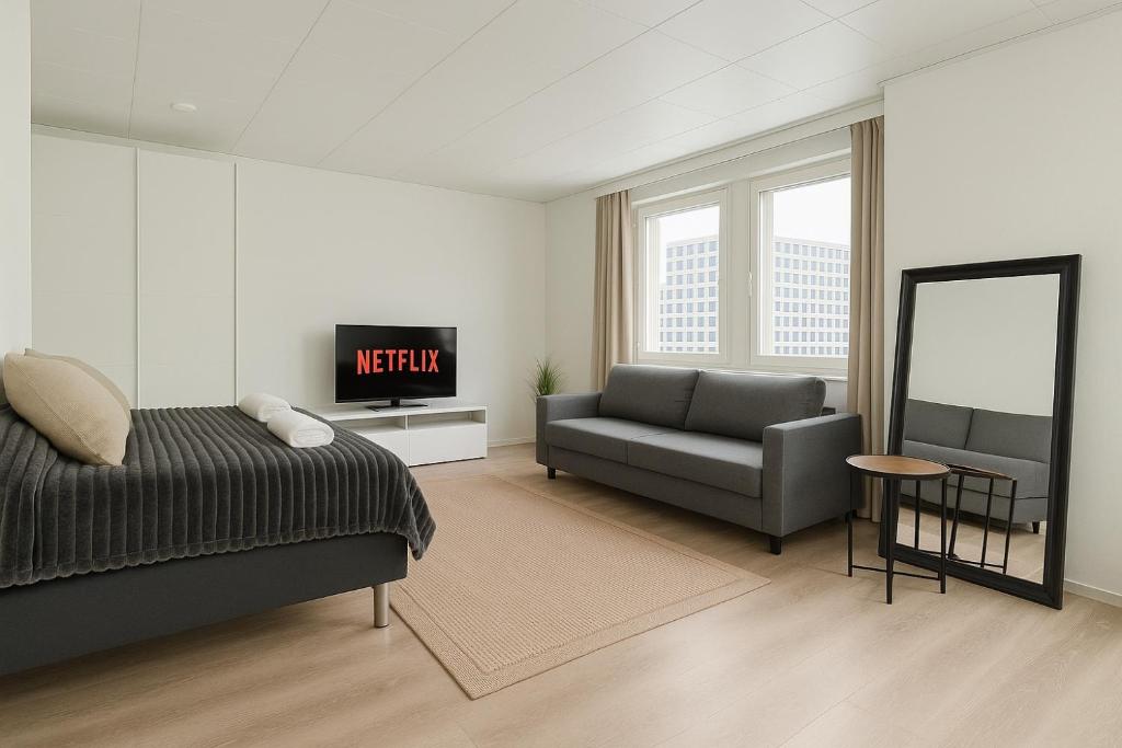 พื้นที่นั่งเล่นของ City Home Finland - Junior Suite - Great Location and Amenities