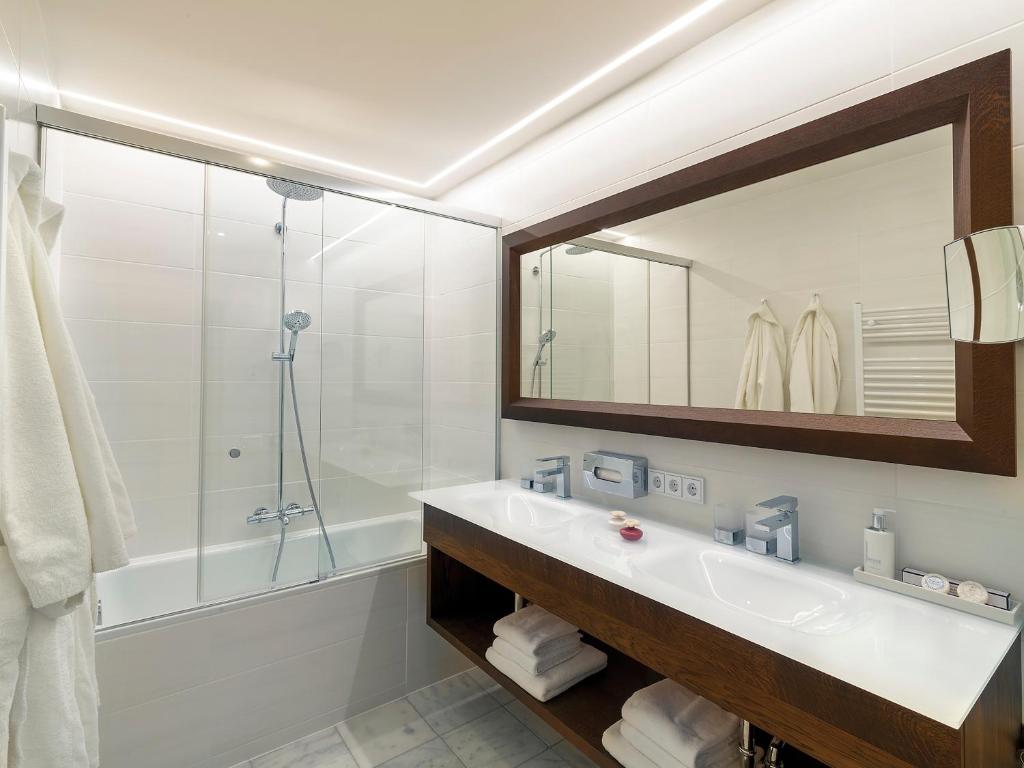Koupelna v ubytování Hotel Zinnkrügl
