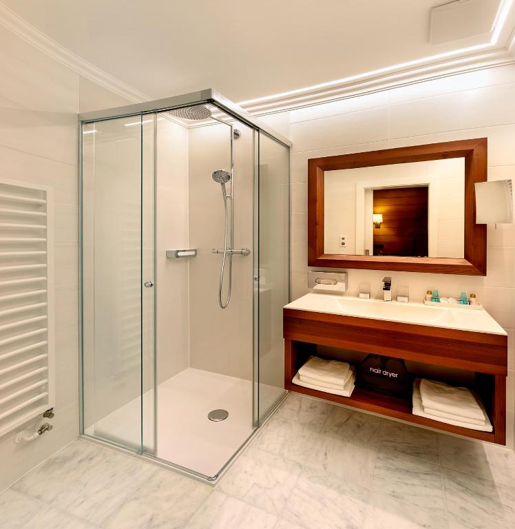 Koupelna v ubytování Hotel Zinnkrügl