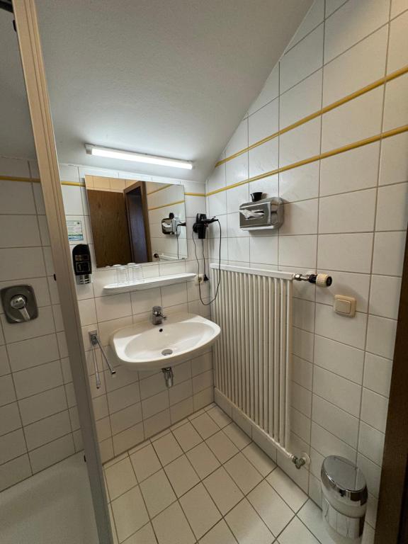 Koupelna v ubytování Pension Main-Art