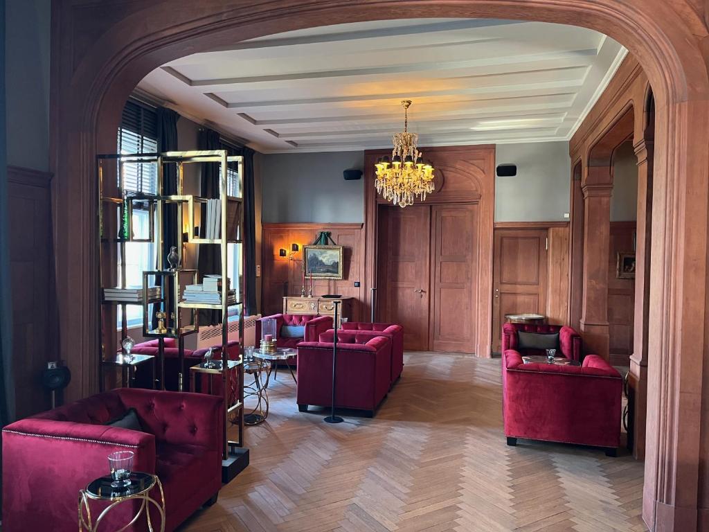 Posezení v ubytování THERESET Schloss Groß Plasten