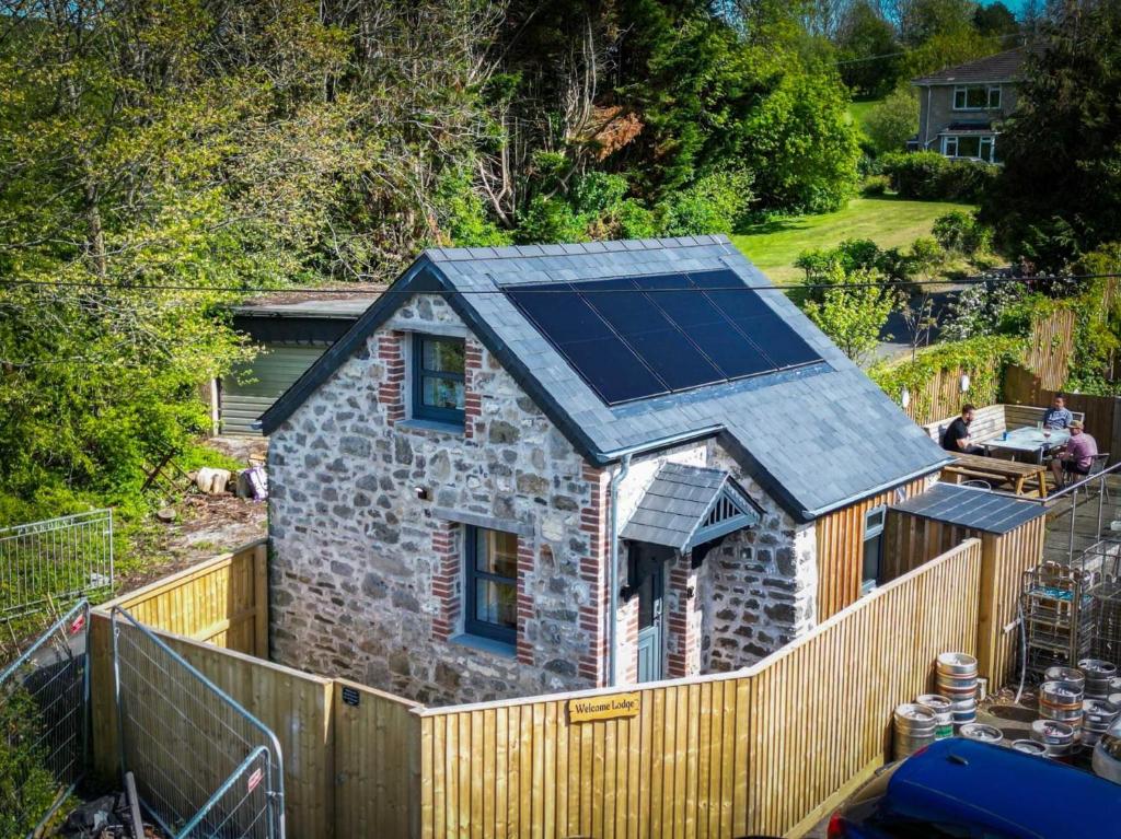 Bygningen som feriehuset ligger i