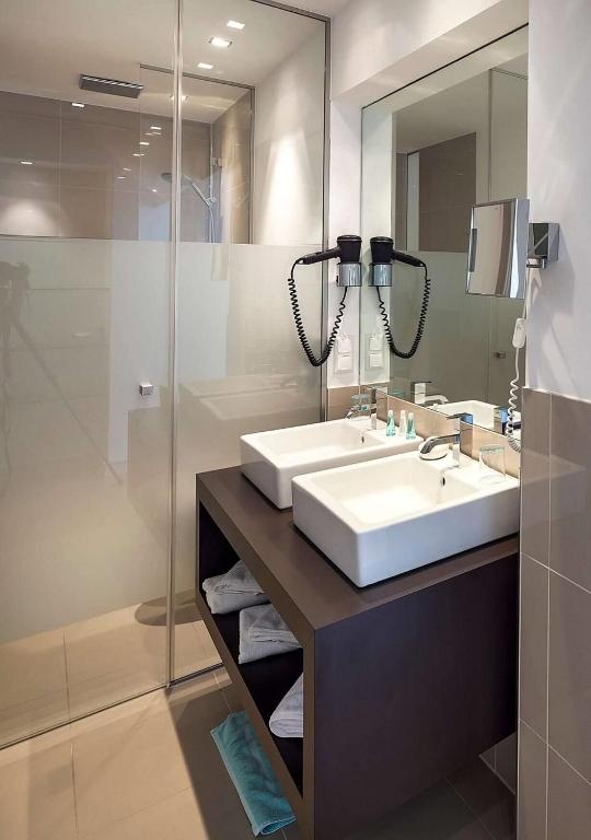 Koupelna v ubytování Seehotel Hubertushof