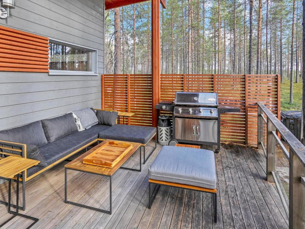 Balkón nebo terasa v ubytování Holiday Home Koukunmaja by Interhome