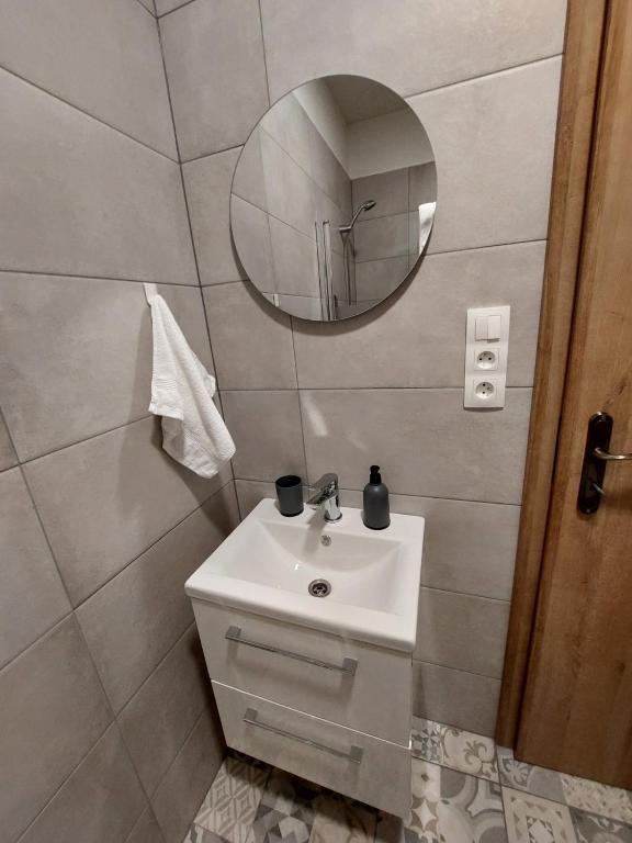 Koupelna v ubytování Alipoint Apartments