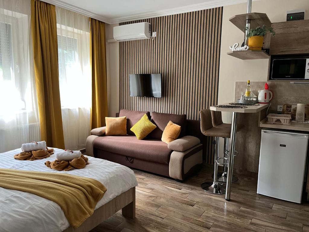 Kuchyň nebo kuchyňský kout v ubytování Silver Apartman