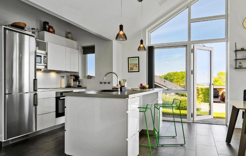 Kuchyň nebo kuchyňský kout v ubytování 4 Bedroom Beautiful Home In Haderslev