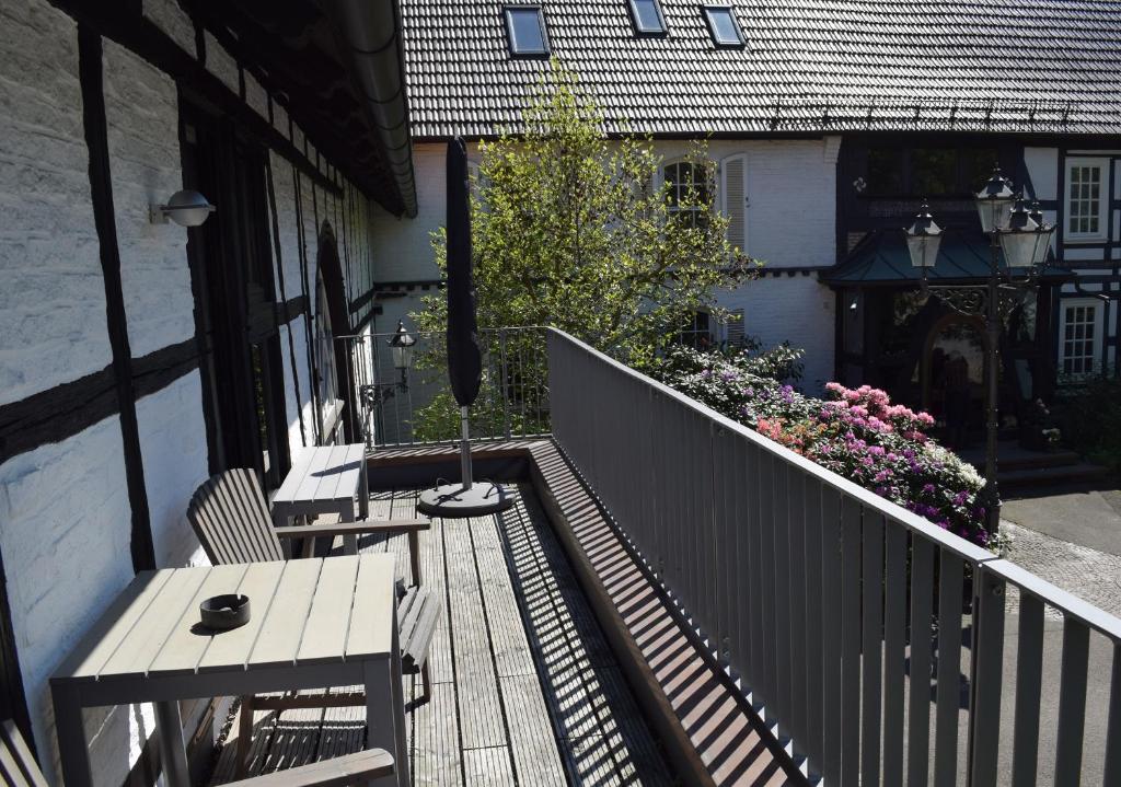 Balkón nebo terasa v ubytování Landhaus Bornemann
