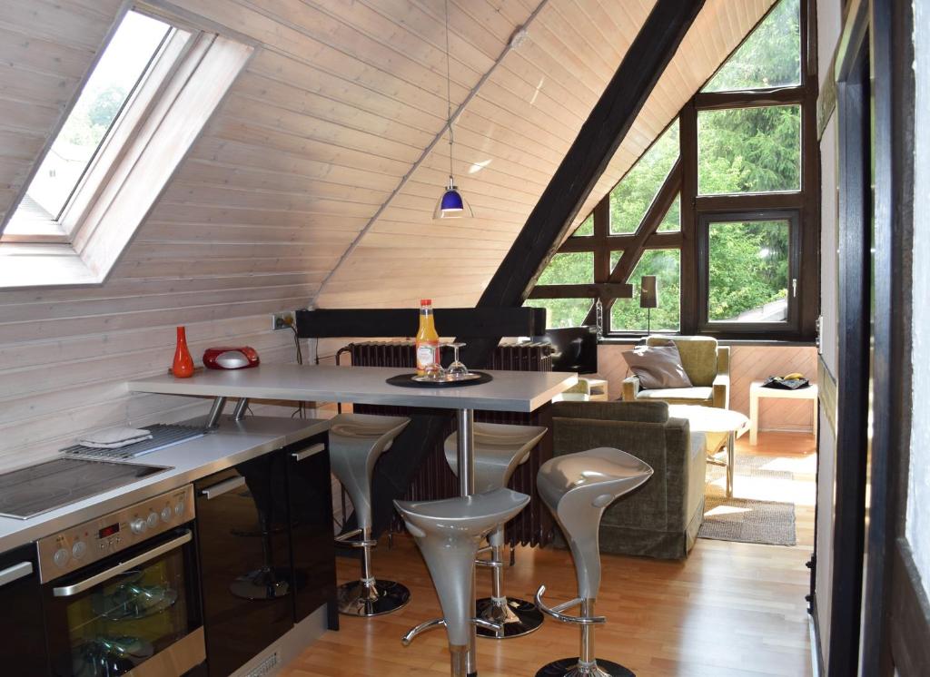 Kuchyň nebo kuchyňský kout v ubytování Landhaus Bornemann
