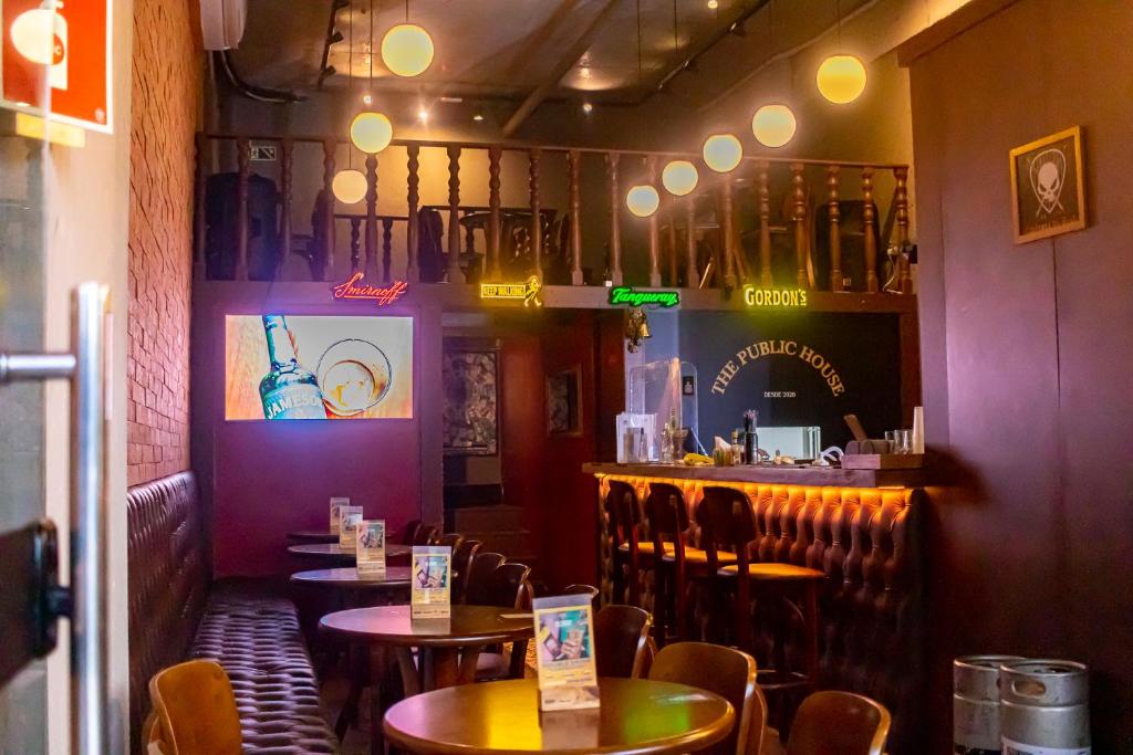 Restaurace v ubytování Edifício Time Acomodações