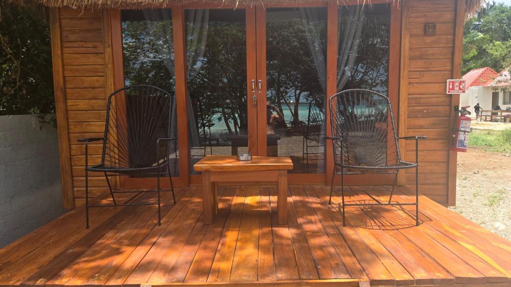 Patio nebo venkovní prostory v ubytování Playa Laguna Bacalar Beach Front