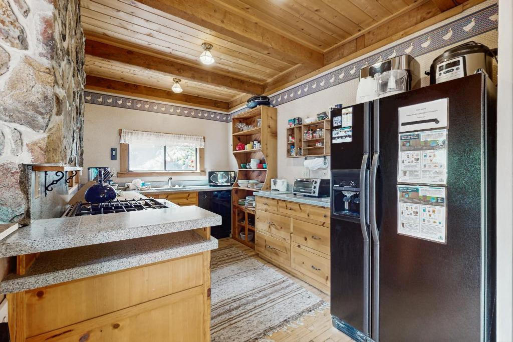 Kuchyň nebo kuchyňský kout v ubytování Classic Donner Lake View Cabin