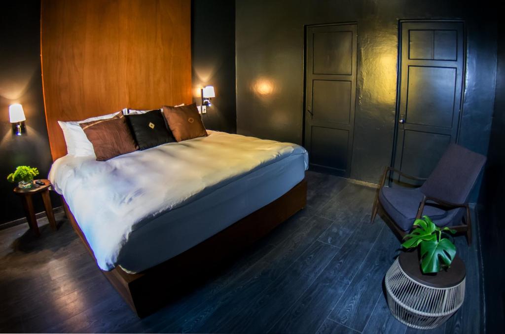 Postel nebo postele na pokoji v ubytování Bungalows Demetria