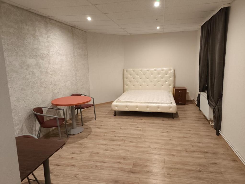 Ένα ή περισσότερα κρεβάτια σε δωμάτιο στο Apartamenti ar setu un grilu