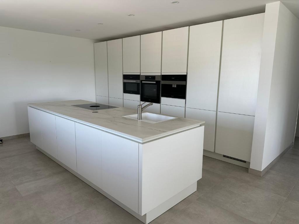 Kuchyň nebo kuchyňský kout v ubytování Luxury Apartments Marz