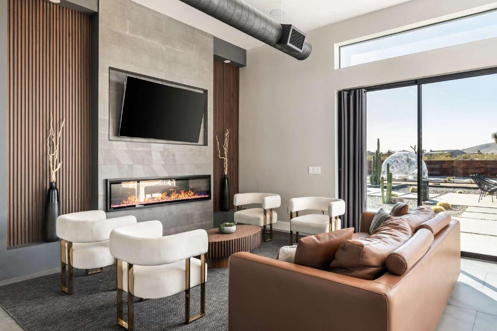 Posezení v ubytování Black Sky House