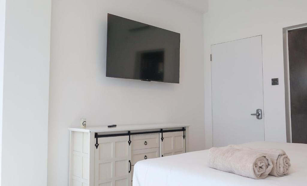 Postel nebo postele na pokoji v ubytování One Love Motel