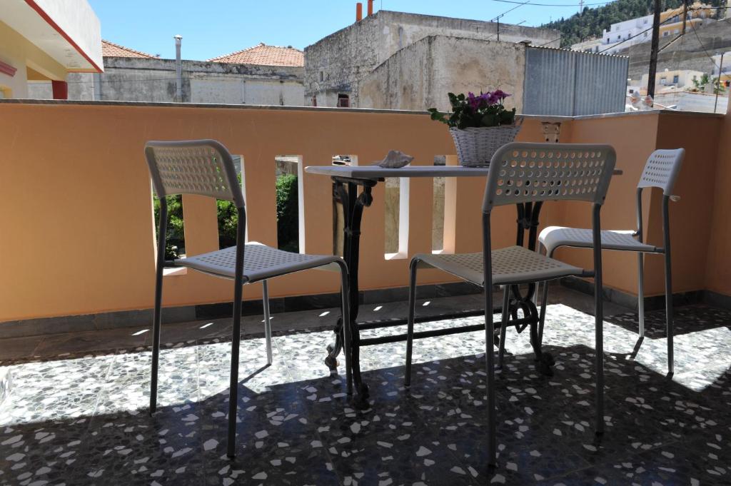 Balkón nebo terasa v ubytování Kalymnos residence