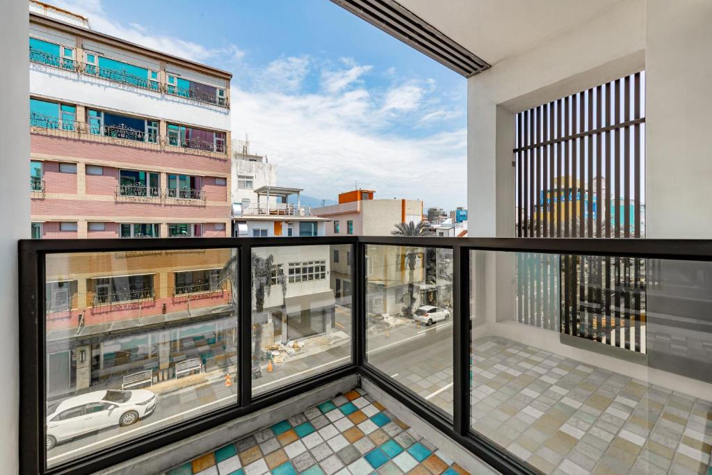 Balkón nebo terasa v ubytování Hualien Unique Smart Stay with Sea View