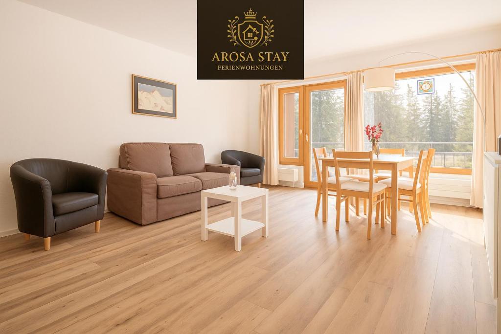Posezení v ubytování Rehwiesa Studio C04 by Arosa Stay