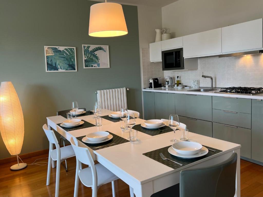 Kuchyň nebo kuchyňský kout v ubytování Residence Perlago