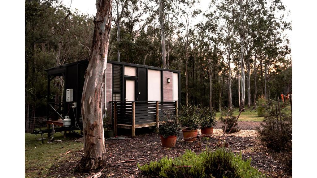 Zahrada ubytování Rivers Edge Cabin by Tiny Away