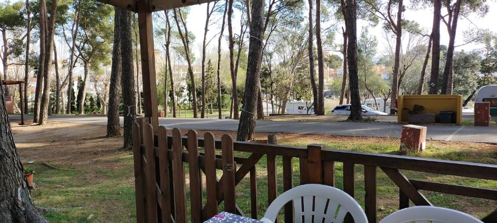 Vonkajšia záhrada v ubytovaní Bungalow 5 pers