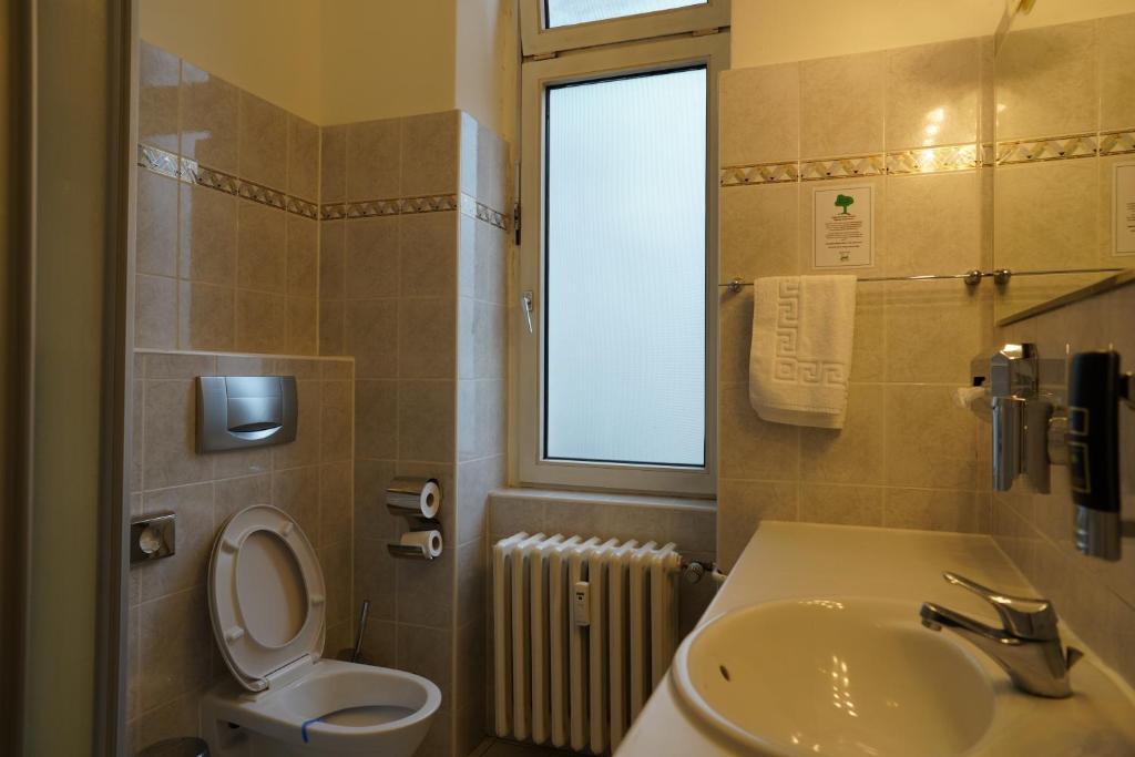 Koupelna v ubytování Hotel Xantener Eck