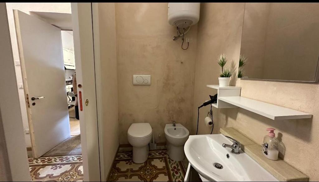 Koupelna v ubytování Casa Scarciglia