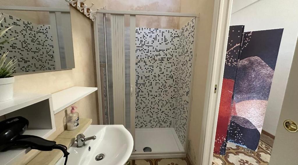 Koupelna v ubytování Casa Scarciglia