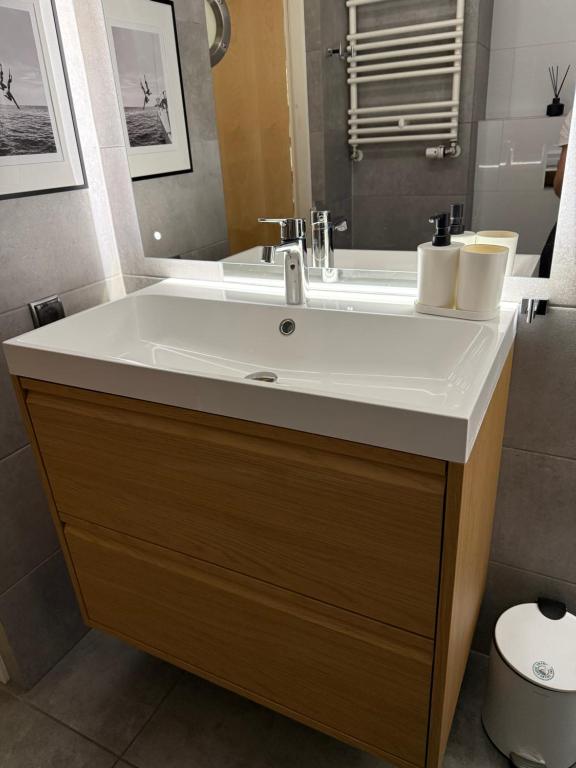 Et badeværelse på Apartament Golden Tulip