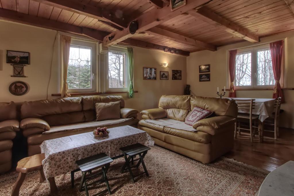 Posezení v ubytování EcoFit Povlen