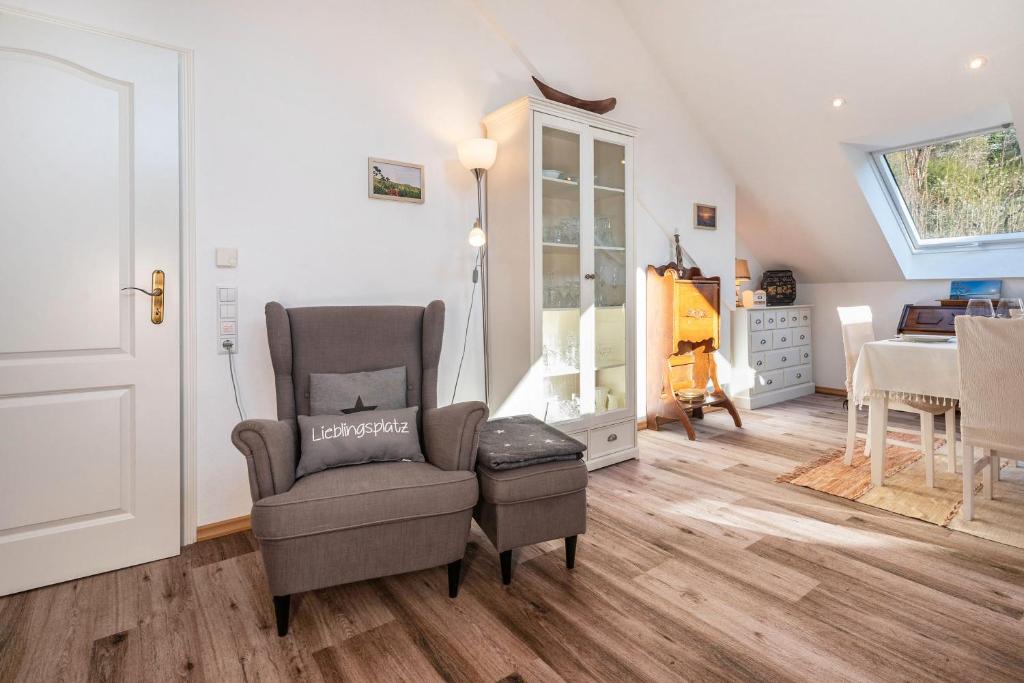 Posezení v ubytování Ferienhaus am Gunzenbach