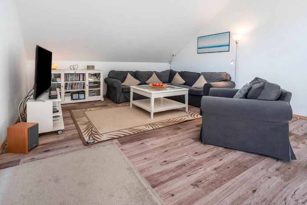 Posezení v ubytování Ferienhaus am Gunzenbach