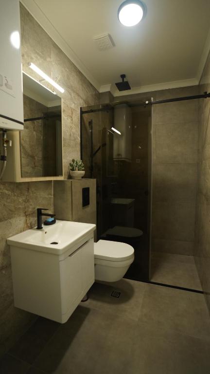 Koupelna v ubytování ARGUS apartmani