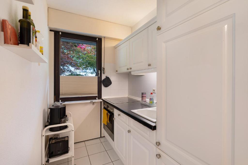 Kuchyň nebo kuchyňský kout v ubytování Ferienwohnung Wanderschön